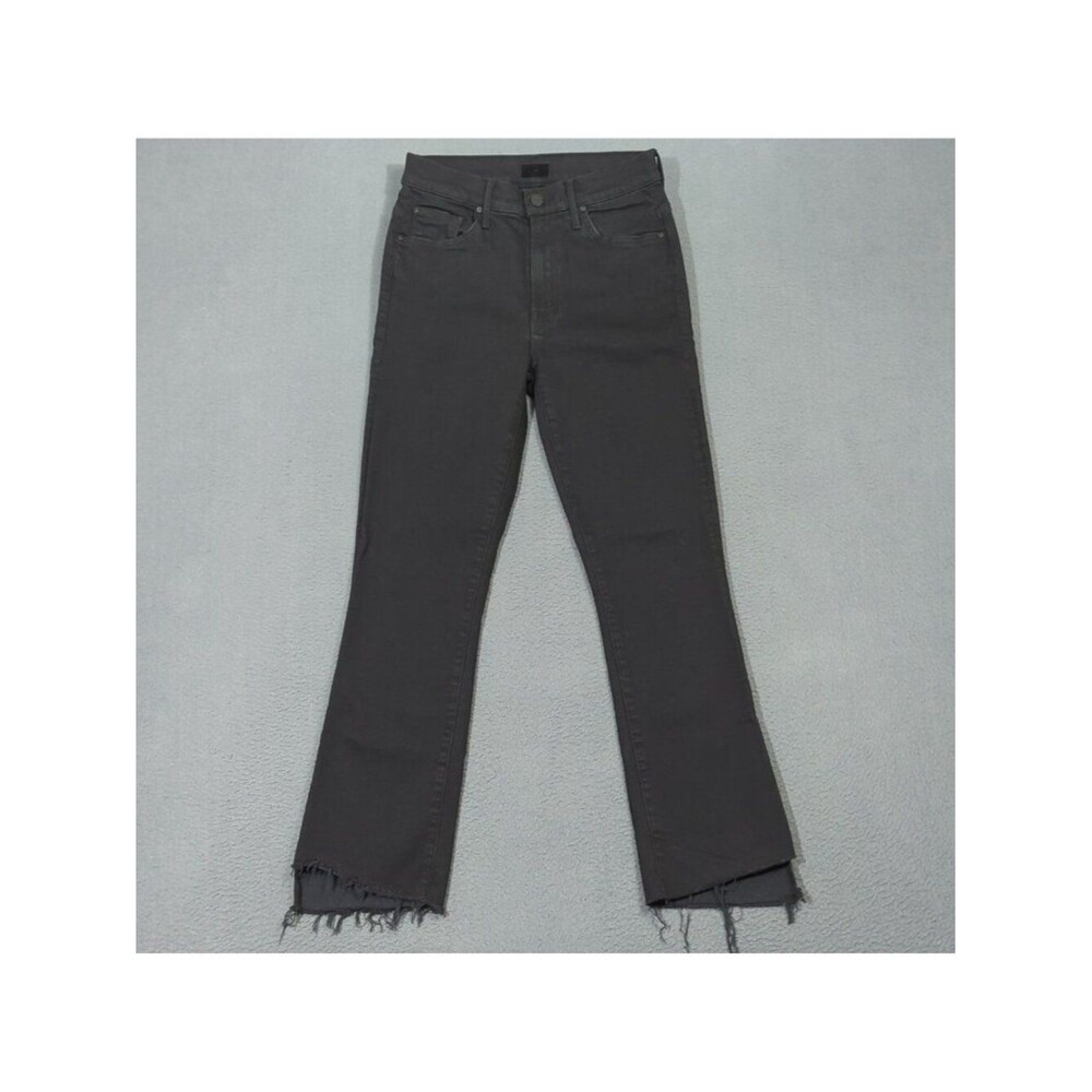 Mother Jeans Women's 27 Black Insider Crop Step Fray In Not Guilty Made In USA